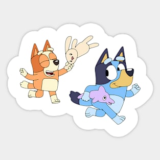 Bluey Running Sticker